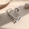 Metal Japonés y Coreano Minimalista Retro Alta Calidad Elegante Pinza para el Cabello Rectangular Mediana Pinza de Sujeción Pinza de Tiburón para el Cabello de Mujer de Verano Cantidad