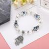 Pulsera de Palma Ojo de Diablo de Suministro Transfronterizo con Colgante, Pulsera de Piedra Volcánica Multicapa Elástica Joyería al por Mayor