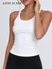 Top Regata Latte Girl com Sensação de Ar, Decote Halter, Costurado, Costas Bonitas, com Bojos, Copas Confortáveis e Respiráveis, Peça Versátil para Usar por Cima
