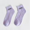 Calcetines Deportivos Personalizados Cuatro Estaciones Color Puro para Hombre y Mujer Fondo de Toalla Calcetines de Rizo Engrosados Más Logotipo Calcetines Color Caramelo