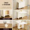 Mesa de comedor plegable para casas pequeñas, ahorra espacio, mesa de comedor ultradelgada con taburetes y sillas escamoteables, mesa de comedor rectangular móvil