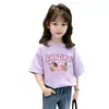 Novo Top Infantil de Manga Curta Estiloso e Fashion para Meninas, Tendência Camiseta Branca 100% Algodão Verão 2026