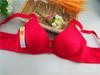 Ropa interior para mujeres de mediana edad y mayores Yingchang 330 sin aro de acero fina con flor oscura Copa B hebilla de tres filas sujetador cómodo y transpirable