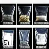 Sacos lisos transparentes de PE feitos sob medida podem ser usados para acessórios de transporte de alimentos, sacos de armazenamento à prova de poeira e sacos descartáveis espessados.