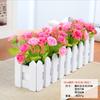 Cerca de Flores Simuladas Set de Plantas Verdes Flor Falsa Orquídea Saltarina Crisantemo Pequeña Flor Verde Rosa Diamante Decoración de Oficina Bonsái