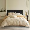 Conjunto de Quatro Peças de Algodão Escovado Estilo Pastoral de Outono e Inverno Estampado Moda Amigável à Pele Quente Capa de Edredom Lençóis e Cama de Algodão Puro