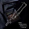 Pendientes de Hojalata Líquida Negra con Cruz Estilo Minimalista Europeo y Americano Tachuelas Clips para Orejas Pendientes Únicos de Hip-Hop para Mujeres de Moda