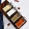 En stock transfronterizo tarro cuadrado de 4 oz para almacenamiento de condimentos, chile en polvo, pimienta molida, botella rellenable, sal para barbacoa, botella de especias
