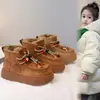Sapatos de Algodão para Meninas, Botas de Neve para Crianças, Novas Botas de Algodão de Inverno 2025, Botas Quentes para Meninas, Botas Aveludadas Espessas