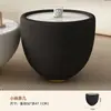 Sala de Estar Moderna Apartamento Pequeño Lujo Ligero Mesa de Café de Pizarra Estilo Crema con Mesas Auxiliares Redondas Creativas para Uso en Casa