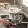 Cesta escurridora, lavabo para lavar verduras de acero inoxidable 316, tazón para lavar y enjuagar arroz, tazón de cocina para lavar y escurrir frutas, filtro de agua para enjuagar arroz