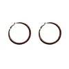 Pendientes de Aro con Pigmento de Café Maillard para Otoño e Invierno Nicho de Gama Alta Simples Exagerados Elegantes Pendientes de Aro Grande Pendientes