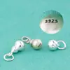 Nuevo Colgante Sólido de Calabaza Pequeña Plata de Ley S925 Colgante de Calabaza Mate Viejo Pulsera de Cuerda Manual DIY Accesorios de Plata