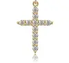 Cross-border Cruz Personalidade Moda Diamante Colar Pedra de Nascimento Cruz Coroa Zircão Clavícula Corrente Moagem Colar de Corrente