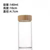 Tapa de Bambú de 47 mm Frasco de Vidrio Transparente Tapón de Corcho Recipiente para Té Tarro de Almacenamiento de Granos Bote Sellado de Vidrio de Alto Borosilicato Botella de Vidrio Transfronterizo