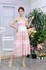 Vestido Vintage Suave 2025 Verano Dulce Mori Pastoral Vacaciones Costuras Aflojamiento Strapless Tirantes