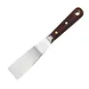 Rascador de Pintor Mango de Madera Colorido Acero Inoxidable Cabeza de Acero Paleta para Masilla Paleta para Ceniza y Aceite Set de Cuatro Piezas para Pared