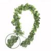 Ratan de Eucalipto Simulado Fondo de Boda Planta Verde Hoja de Eucalipto Hoja Individual Decoración de Planta Verde Simulada