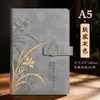 Conjunto de cadernos corporativos personalizados com design moderno de orquídea, conjunto de caixa de presente com planner criativo, caderno de presente para reconhecimento de cliente