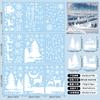 Decoración Navideña Pegatinas para Ventana al por Mayor Rusas Copo de Nieve Blanco Pegatinas de Papá Noel Puerta de Cristal de Ventana Decoraciones para Ventana
