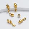 Broche de Langosta Chapado en Oro de 18K que Conserva el Color, Hebilla Magnética Redonda Fuerte, Pulsera Collar con Hebilla de Conexión Magnética, Accesorios DIY Hechos a Mano