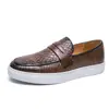 Nuevos zapatos de plataforma con flecos talla grande transfronterizos para hombre Moda europea y americana de pasarela Zapatos de cuero slip-on Personalidad del hombre Casual de negocios Zapatos de plataforma
