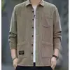 Camisa de Pana para Hombre 2026 Primavera y Otoño Nueva Corte Holgado Versátil Manga Larga Camisa Casual Ropa de Trabajo Superior Chaqueta