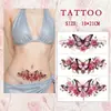 Pegatina de Tatuaje de Sucubo Hermana Real Impermeable Femenina Larga Duración Sexy Clavícula Vientre Pegatina Patrón Avanzado de Mariposa Cubre Cicatrices