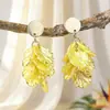 Pendientes Florales Exagerados y Elegantes Estilo Festivo, Pendientes Únicos y Hermosos para Primavera, Joyería Transfronteriza al por Mayor
