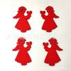 Serie Roja Navideña Colgantes Decorativos Creativos DIY Imagen de Dibujos Animados Artesanías de Madera Colgantes de Viruta de Madera para Disparos