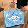 Novo Sanrio coolomi sublimação térmica saco de feltro dos desenhos animados feltro portátil com sala ao vivo saco da sorte saco tote