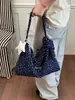 Bolsa de lona floral, bolsa de ombro casual estilo coreano para mulheres, novo modelo 2026, bolsa tote de grande capacidade, bolsa de ombro casual