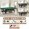 Mesa de Billar de Madera Maciza para el Hogar Retorno Automático de Bolas Bola Ocho Negra Americana Mesa de Tenis de Mesa Interior Mesa Multifuncional Tres en Uno de Mármol