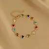 Pulseras de Colores de Nuevo Amor Europeas y Americanas Transfronterizas, Pulseras de Alta Gama Modernas y Versátiles, Joyería Personalizada de Nicho para Mujeres al por Mayor