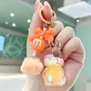 Mini Conejo Arena Líquida Llavero Dibujo Animado Muñeca Acrílica Colgante Lindo Arena Líquida Llavero Mochila Pequeño Regalo
