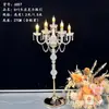 Lámpara de Piso de Hierro Forjado Estilo Europeo para Boda Portavelas Curvo de Múltiples Cabezales Acrílico Luz de Camino de Cristal para Boda Luz Decorativa para Fiesta