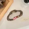 Presilha Nuvem Vazada Estampa Leopardo para Mulheres, Alta Qualidade 2025 Novo Outono e Inverno Volume para Cabelo, Acessórios de Cabelo Presilha Tubarão na Parte de Trás da Cabeça
