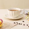 Taza de Café Transfronteriza de Aspecto Elegante, Una Taza y un Platillo, Taza de Cerámica Coreana de Lujo Ligero, Juego Personalizado de Taza y Platillo de Café, Gama Alta