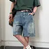 Shorts de Mezclilla Rectos Casuales Estilo Retro Americano para Hombre, Verano Delgados Sueltos de Pierna Ancha de Cinco Puntos, Nuevo Modelo 2026
