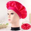 Gorro de Dormir Amazon Satén de Seda Artificial Elástico con Ala Estrecha para Mujer 2026 Nuevo Cuidado del Cabello Gorro Tejido de Satén