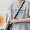 Traje Deportivo para Hombre Verano Delgado de Moda Marca Casual Chaleco Holgado Pantalones Cortos de Manga Corta Conjunto a Juego para Jóvenes Fitness