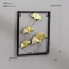 Decoraciones de Pared para Sala de Estar Estilo Nórdico Creativo Dormitorio Girasol Hoja de Ginkgo Colgante de Pared Colgante de Pared para Fondo de TV Pared