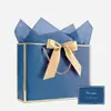 Bolsas de Regalo con Lazo Estampado Dorado, Bolsas de Papel para Cosméticos, Venta al por Mayor desde Fabricante, en Stock, Exportación, Transfronterizo, Envío Gratis