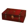 Caja de Almacenamiento de Madera Retro con Cerradura Caja de Contraseña Caja para Cartas Tarjetas Tesoros Caja Pequeña de Madera Almacenamiento Caja de Madera Caja de Sellado