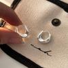 Polvo para Pan al Vapor Shijia Aretes de Perlas Blanco Leche Claro Aguja de Plata Esterlina S925 Nicho de Gama Alta Combinables Nuevos Aretes