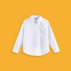 Camisa Branca Infantil 100% Algodão Camisa Branca Masculina Manga Longa Primavera e Outono Blusa Branca Feminina Uniforme Escolar Estudantil Performance