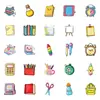 50 Adesivos Graffiti Pintados à Mão de Alta Qualidade, Não Repetitivos, à Prova d'Água para Papelaria, Adesivos Decorativos para Bolsa de Documentos, Caixa de Papelaria em Estoque