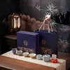 Conjunto de Chá Cinco Fornos Famosos - Presente Corporativo Personalizado, Caixa de Presente de Cerâmica, Louça de Chá Estilo Chinês Tradicional, Presente Souvenir