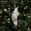 Pendente de Plástico Prateado de Formato Especial Transfronteiriço Galvanizado Brilhante Acessórios de Pingente de Árvore de Natal Decorações de Natal