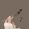 Nuevo Pasador de Pelo Elegante Estilo Chino Mariposa Perla Luna Creciente Borla Estilo Antiguo, Pasador Sencillo de Alta Gama para Mujeres